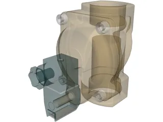 Solenoid Operated Valve 3D Model preview