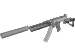 Thompson SMG Modified 3D Model preview