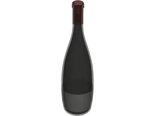 Wine Bottle 3D Model preview