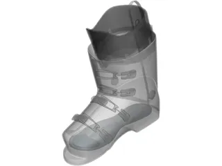 Ski Boot 3D Model preview