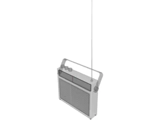 Transistor Radio 70´s 3D Model preview