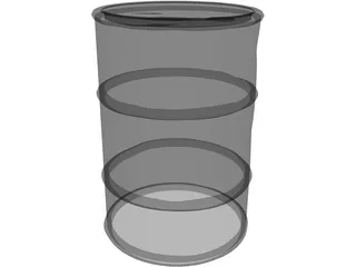 Rusty Old Barrel 3D Model preview