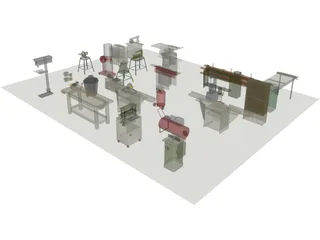 Woodworking Equipment 3D Model preview