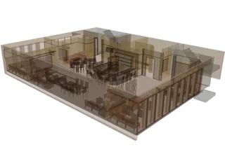 Bar Interior 3D Model preview