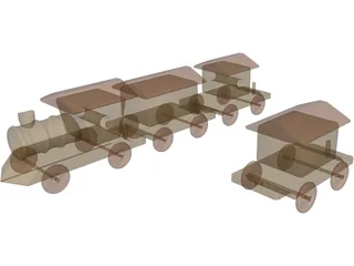 Toy Train 3D Model preview