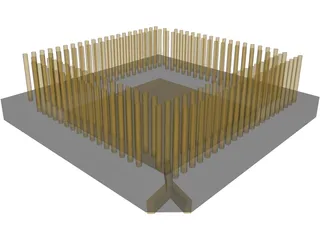 CPU Chip 3D Model preview