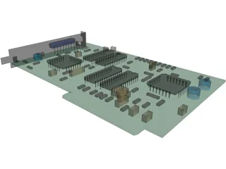 Small Circuitboard 3D Model preview