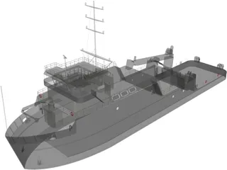 YTT Torpedo Recovery Ship 3D Model preview