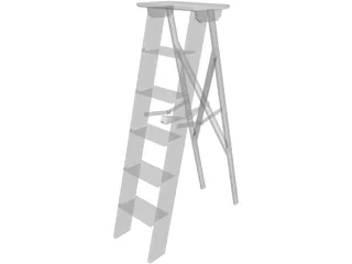 Folding Ladder 3D Model preview