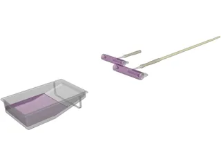 Paint Rollers 3D Model preview