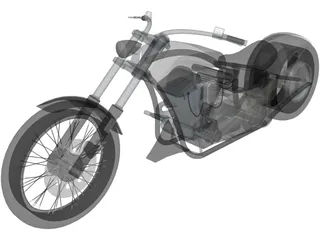 Custom Chopper 3D Model preview