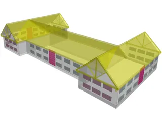Retail Building 3D Model preview