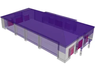 Retail Building 3D Model preview