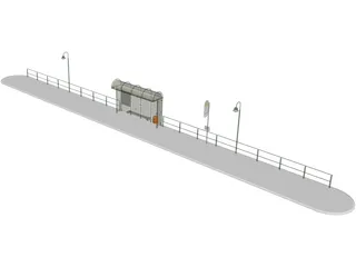 Bus Stop 3D Model preview