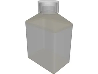 Glass Varnish Bottle 3D Model preview
