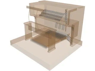 Church Organ 3D Model preview