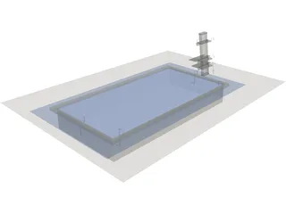 Indoor Pool 3D Model preview