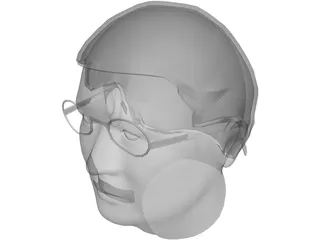 Head Kim Jung Il 3D Model preview