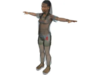 Female Multiple Outfits 3D Model preview