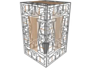 Golden Cage 3D Model preview