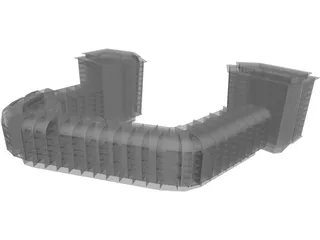 Condo Building 3D Model preview
