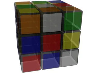 Rubicks Cube 3D Model preview