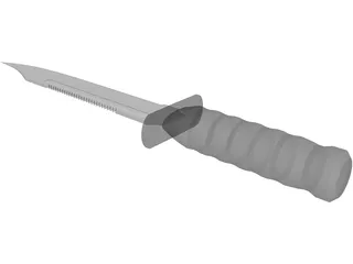 Ka-Bar Military Survival Knife 3D Model preview