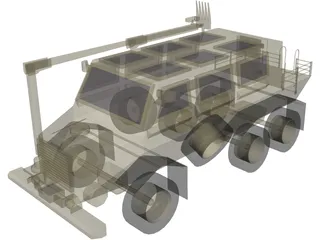 Buffalo Mine Clearing Armored Vehicle 3D Model preview