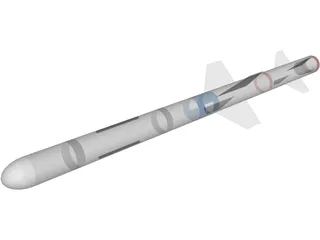 RIM-7 Sea Sparrow Missile 3D Model preview