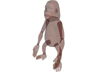Funny Ape 3D Model preview