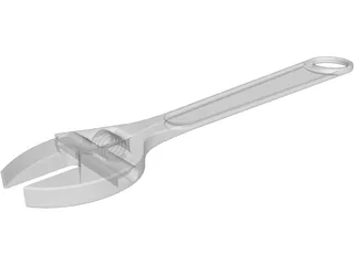 Steel Cast Wrench 3D Model preview