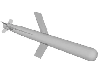 Generic Cruise Missile 3D Model preview