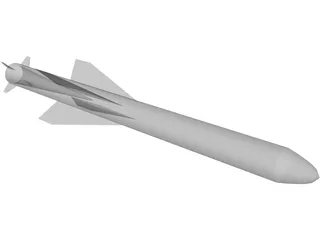 Exocet Missile 3D Model preview