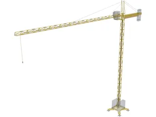 Crane Tower Structure 3D Model preview