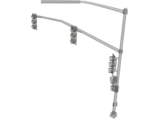 Street Traffic Light 3D Model preview