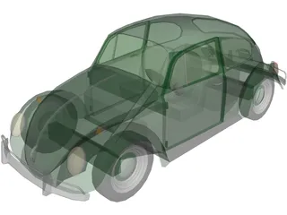 Volkswagen Beetle (1967) 3D Model preview