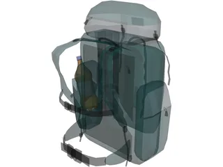 Nova Tour Bag (Large For Tourists And Outdoors) 3D Model preview