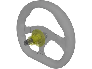 Race Car Steering Wheel (10 Inch For Small Formula Car) 3D Model preview