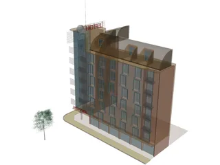 Small Passanger Hotel (Sofia, Bulgaria) 3D Model preview