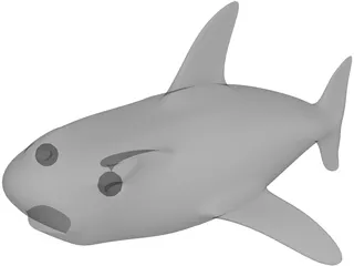Cartoon Shark 3D Model preview