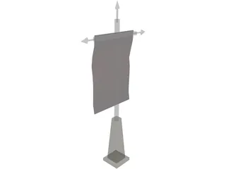 Flagpole 3D Model preview