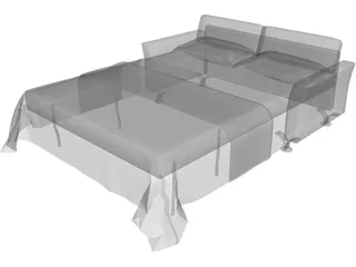 Bed Metamorfosi 3D Model preview