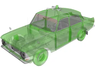AZLK Moskvitch 412 (1972) 3D Model preview