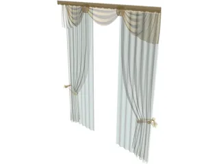 Curtains 3D Model preview