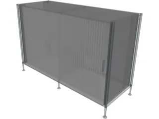 Horizontal Tambour 3D Model preview