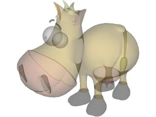 Cartoon Cow 3D Model preview