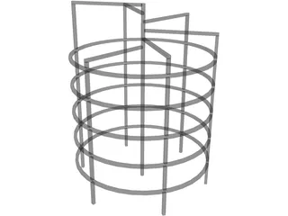 Circular Monkey Bars 3D Model preview