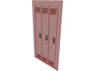 Wall Locker 3D Model preview