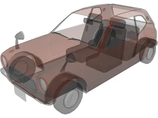 Honda N360 (1967) 3D Model preview