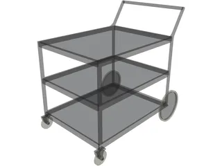 Library Cart 3D Model preview